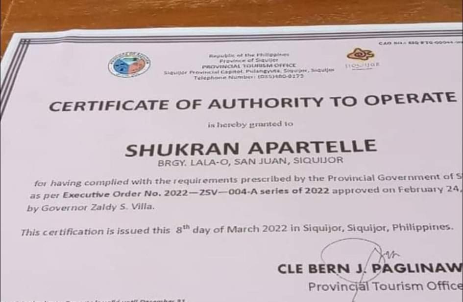 SHUKRAN Apartelle Siquijor Esterno foto
